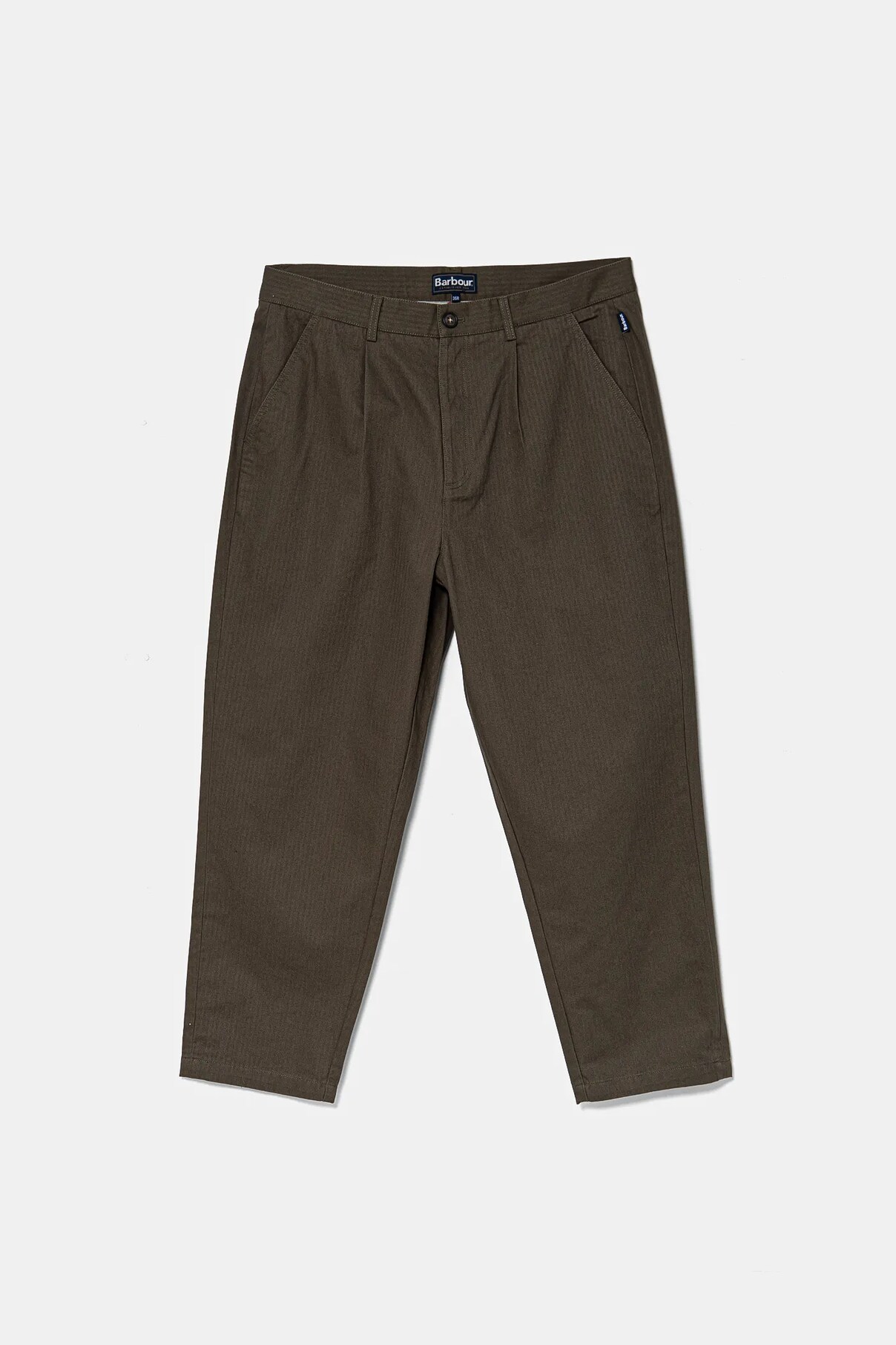

Брюки Bayview Herringbone из хлопка Barbour, зеленый