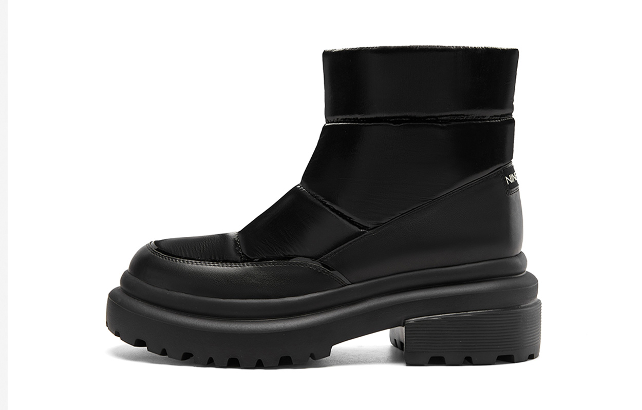 NINE WEST Черные женские ботинки на каблуке 6,5 см, цвет Black