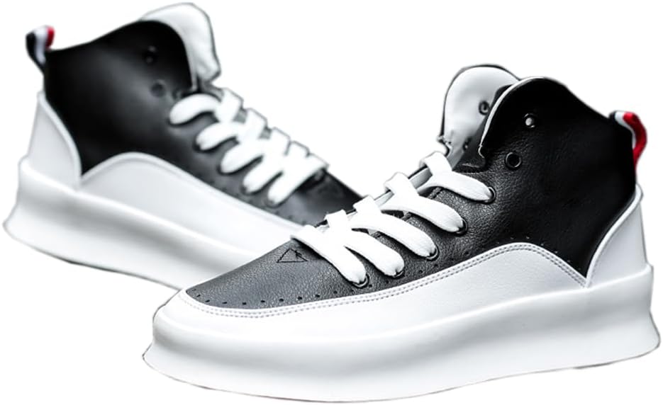 

Мужские массивные кроссовки на платформе, высокие, повседневные для ходьбы, модные ретро-кроссовки в стиле уличной одежды для ежедневной носки Zhoupulp, белый/черный