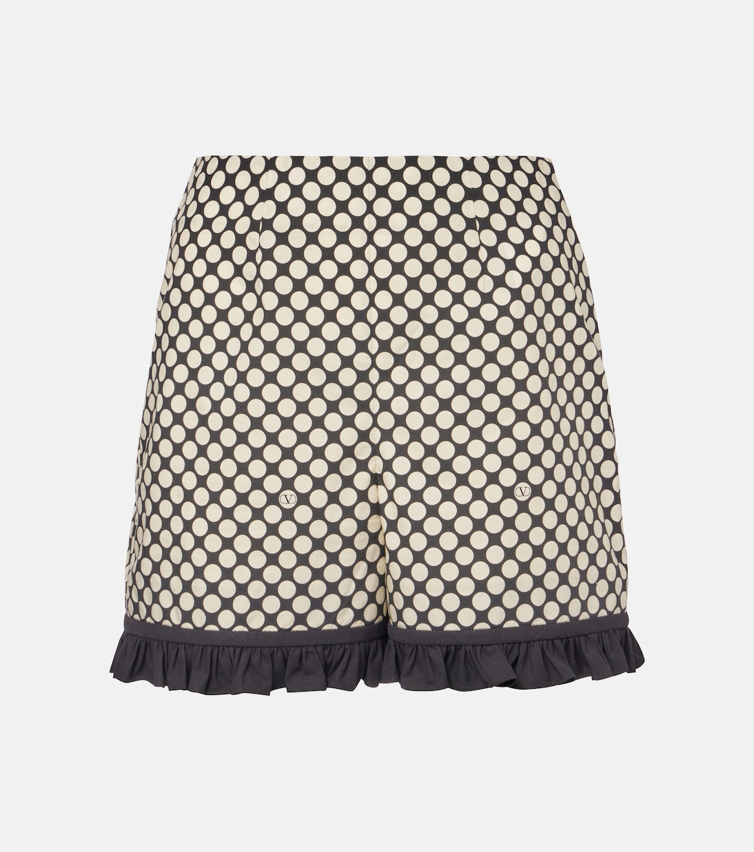 

Плюс де Пуа хлопковые поплиновые шорты Valentino, Nero/Bianco