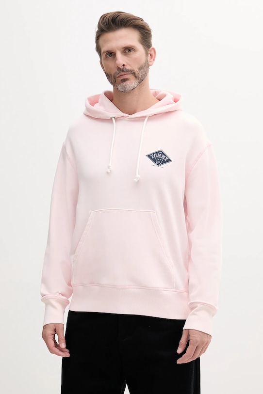 

Хлопковая толстовка Tommy Jeans, розовый