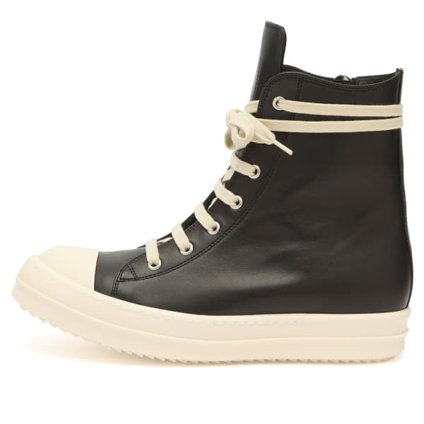 Высокие кроссовки на шнуровке Rick Owens, черный & milk