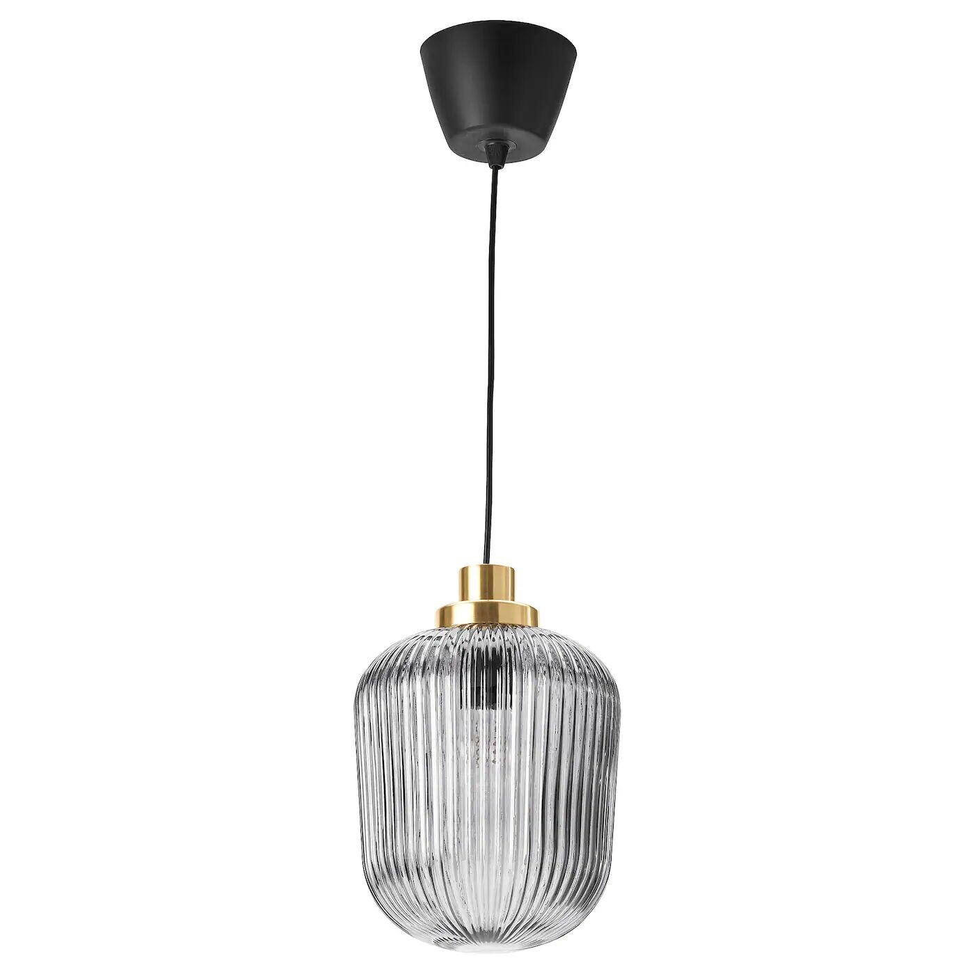 

Подвесной светильник, латунь/прозрачное стекло серое, 22 см, SOLKLINT IKEA