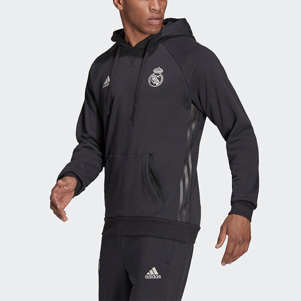 Толстовка adidas real Madrid Soccer/Football Sports Black, черный — фото 2