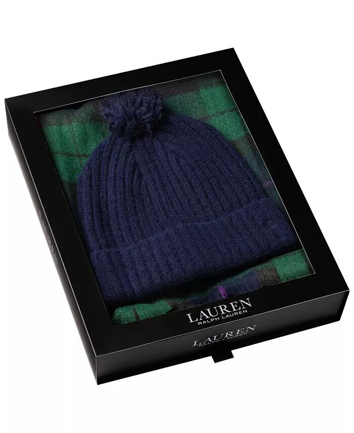 

Тканый шарф и вязаные шапки Lauren Ralph Lauren, зеленый