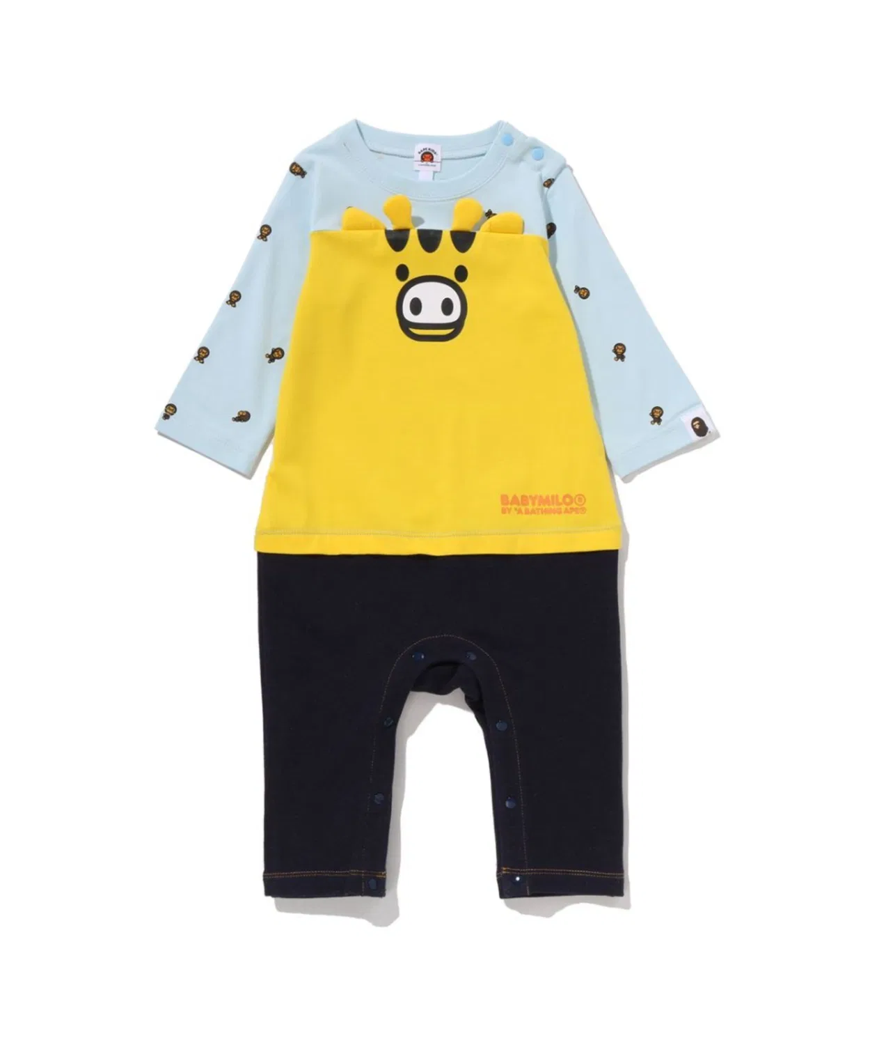 Ромпер BABY MILO Monogram Face Friends, сакс-блю