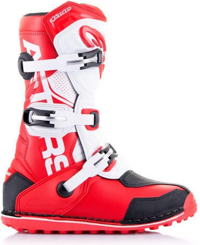 Мужские ботинки Alpinestars 2021 Tech-T, белый/черный/красный/ярко-красный — фото 3