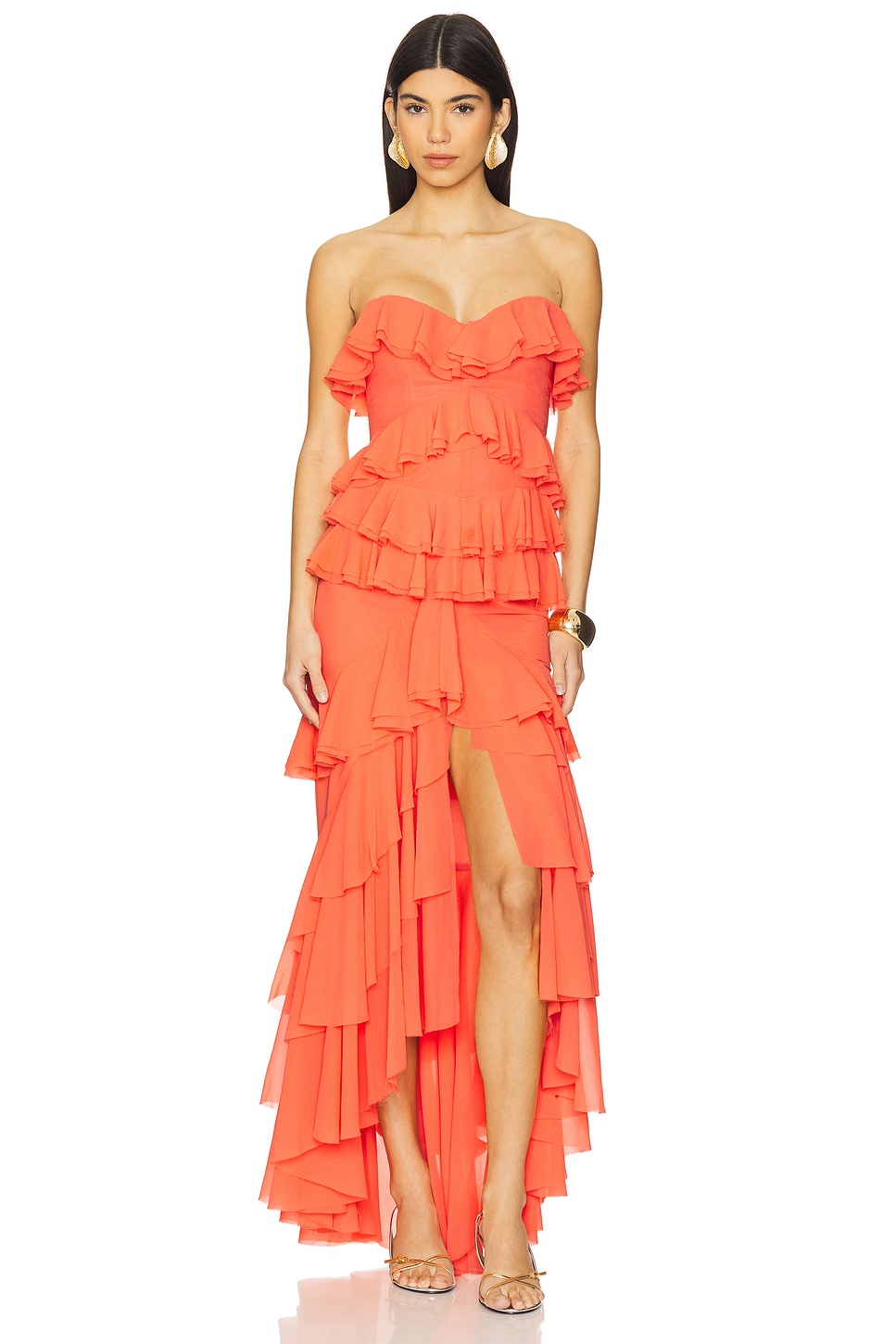 

X revolve вечернее платье Oleksandra от Michael Costello, coral