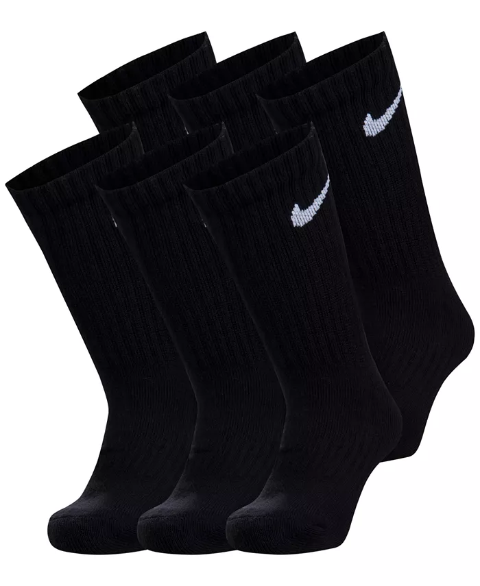 

Детские носки Performance Crew, 6 пар Nike, черный