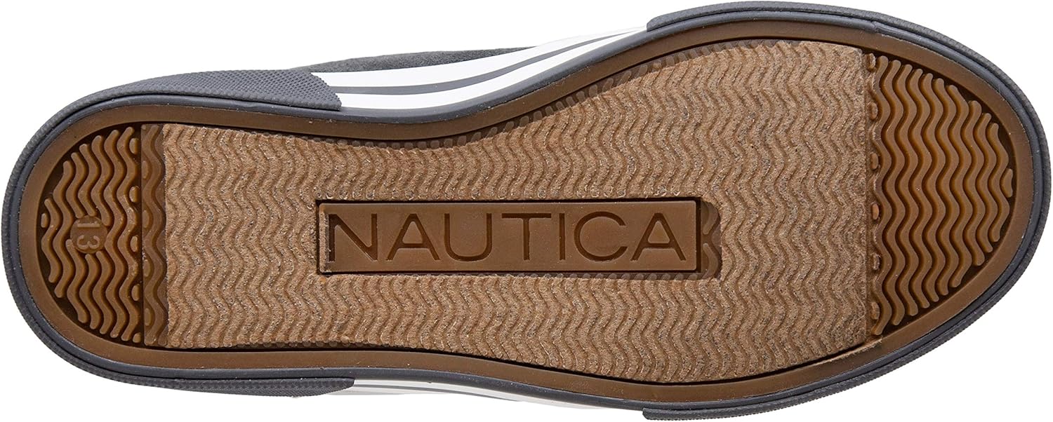 Кроссовки Nautica для детей: модная обувь на шнуровке с высокими ботинкообразными вставками для мальчиков и девочек (размеры для больших и маленьких детей) - Horizon, серый — фото 4
