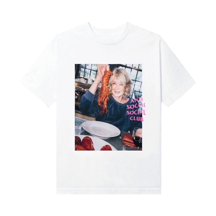 

Футболка Anti Social Social Club x Martha Stewart Lobster 'White', белый