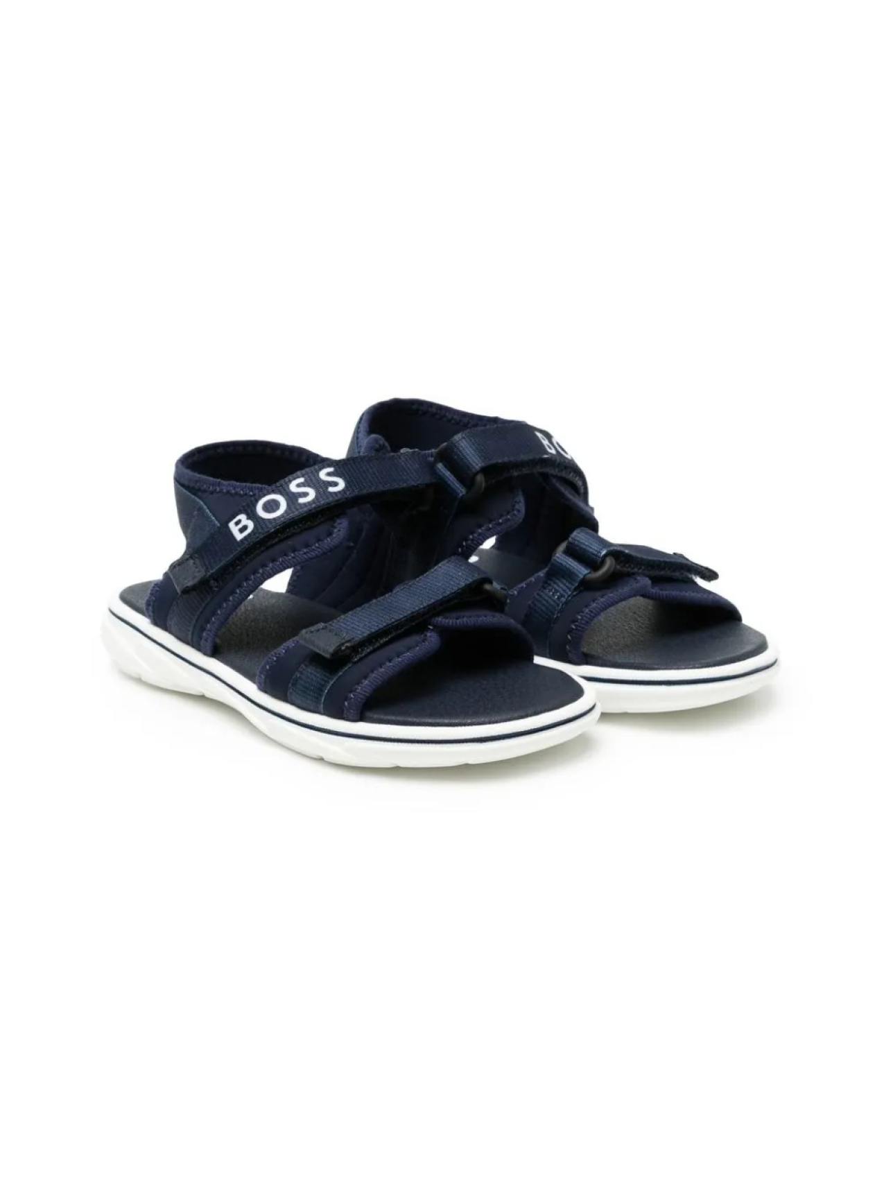 

BOSS Kidswear сандалии на липучках с логотипом, синий