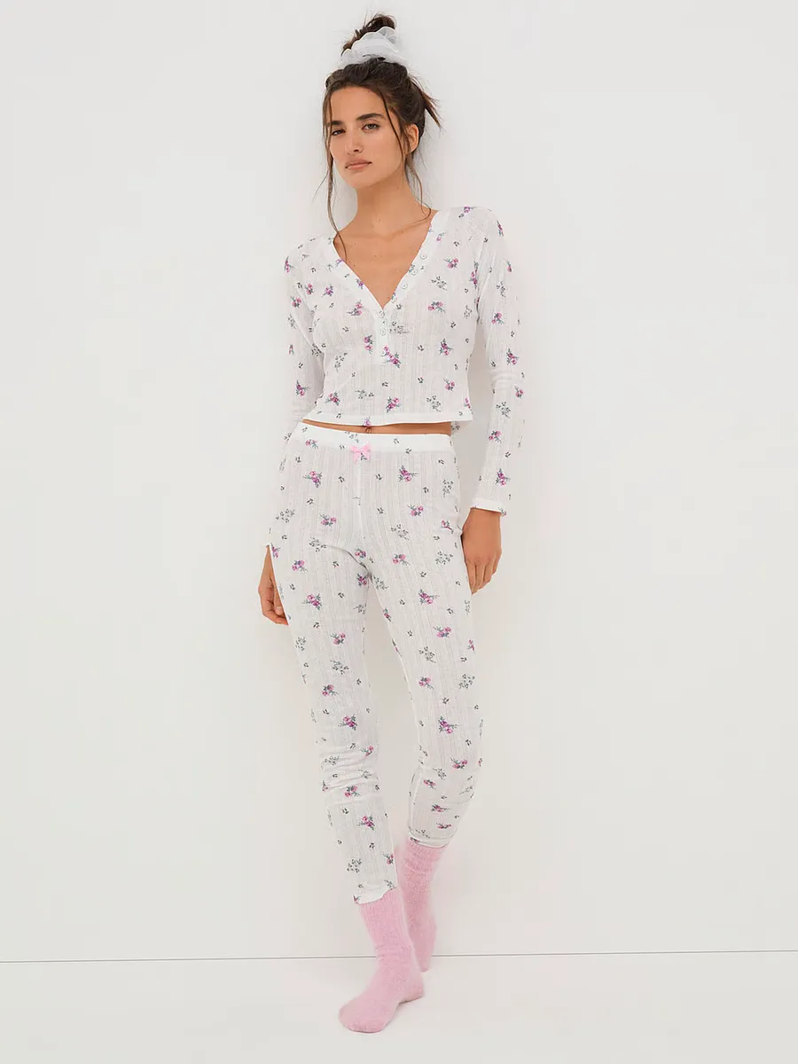 

Комплект для сна Pointelle For Love & Lemons, цвет Floral Print