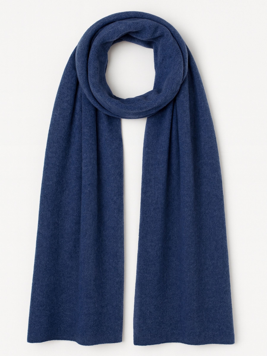 

Шарф KOPYTO MANUL - Großer Breiter Schal aus 100% Merinowolle RWS, Blue Denim