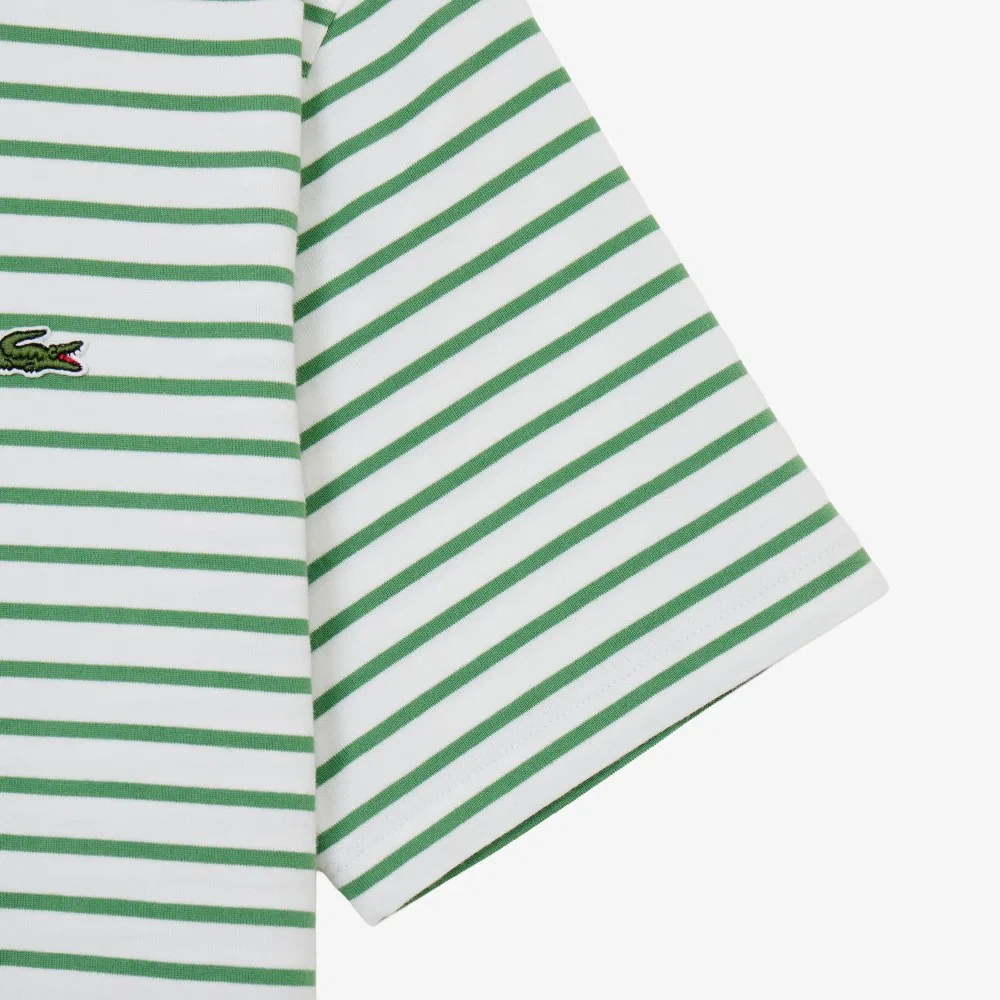 Футболка Lacoste Spring Green в полоску, женская, хлопок — фото 3
