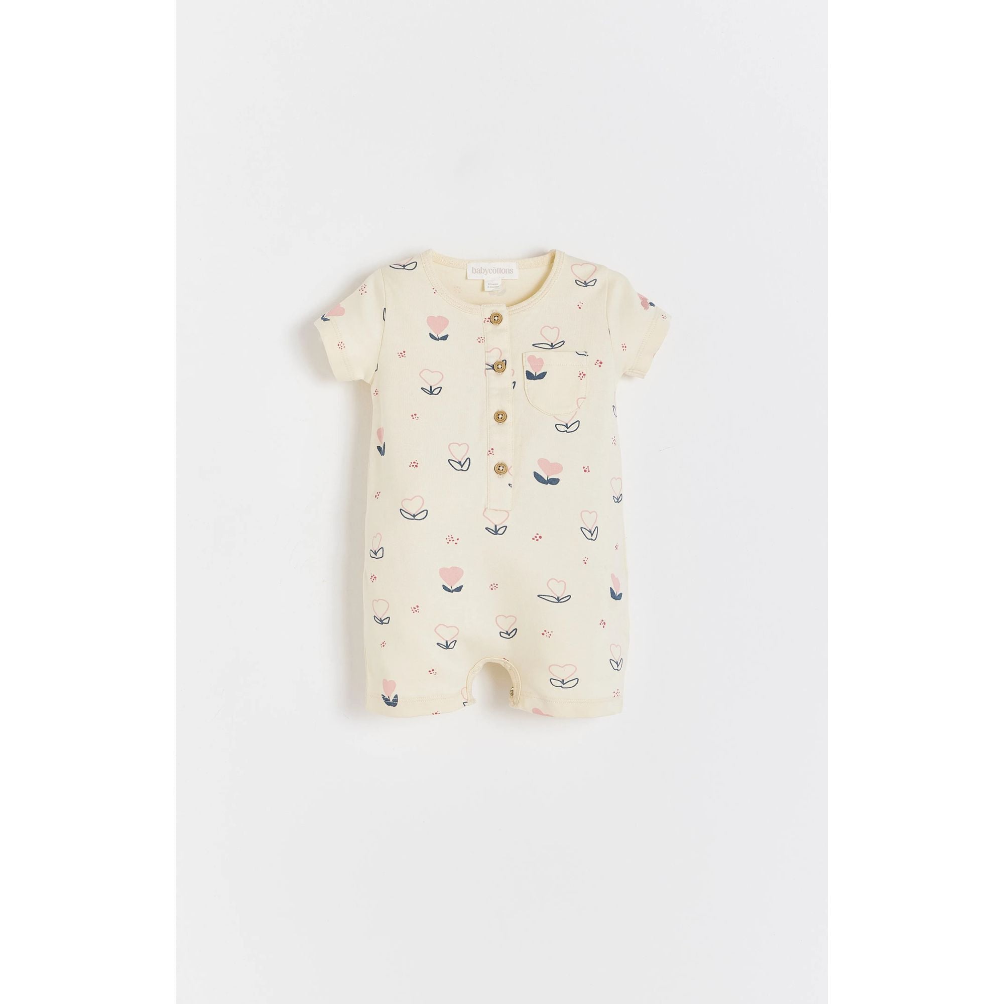 

Комбинезон с сердечками Babycottons, кремовый