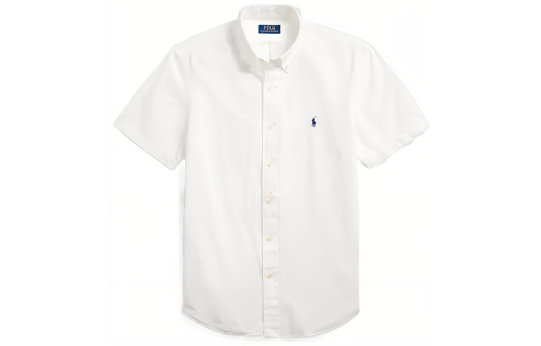 Рубашка с коротким рукавом с вышивкой Pony Polo Ralph Lauren, белый — фото 3