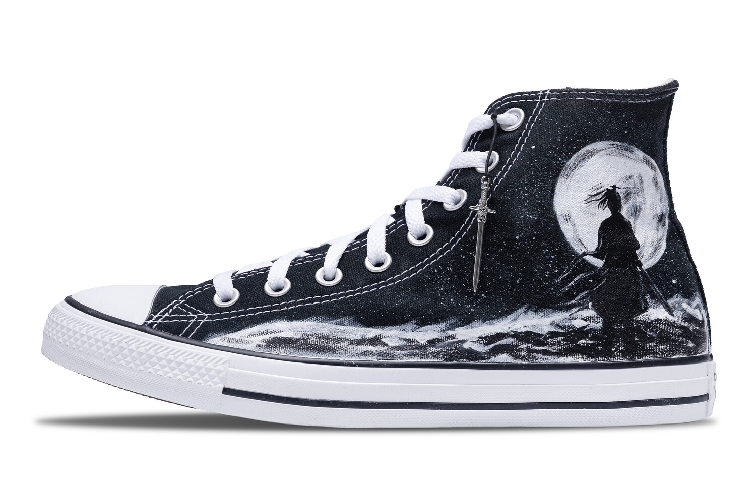 

Мужские парусиновые туфли All Star High Top белого/черного цвета Converse
