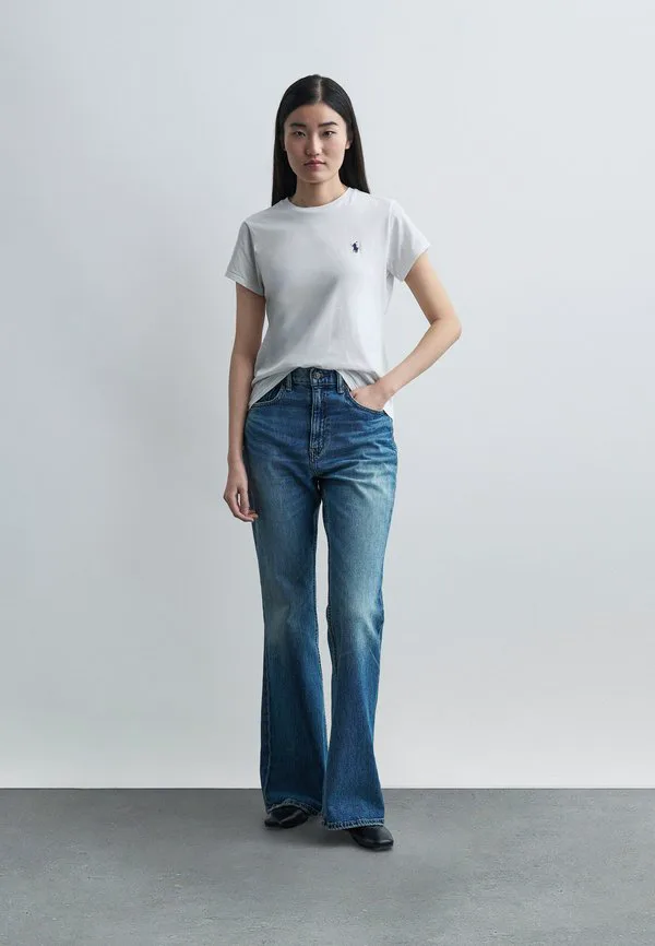 Классическая футболка с круглым вырезом, базовая футболка Polo Ralph Lauren, White — фото 2