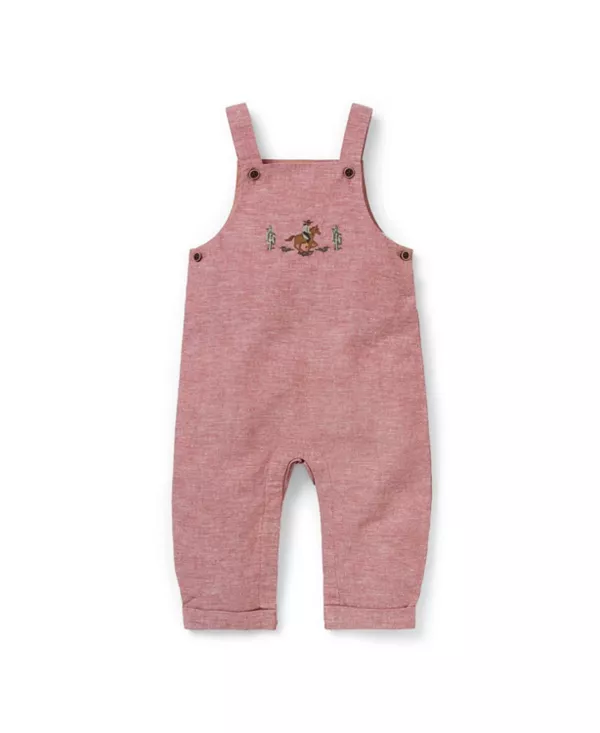 

Детский ковбойский комбинезон из льна и хлопка для малышей. Janie And Jack, коричневый