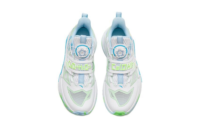Детские баскетбольные кроссовки GS Low-top белые/синие/зеленые Anta Kids — фото 3