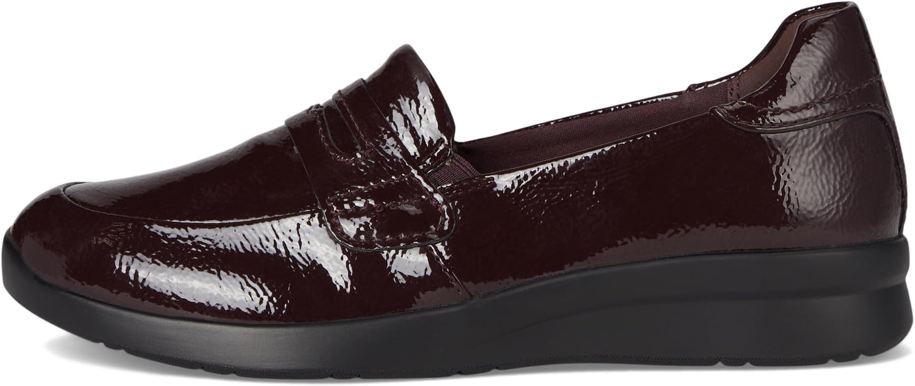 Лоферы Clarks Ellowyn Penny, цвет Wine Crinkle Patent Synthetic — фото 4