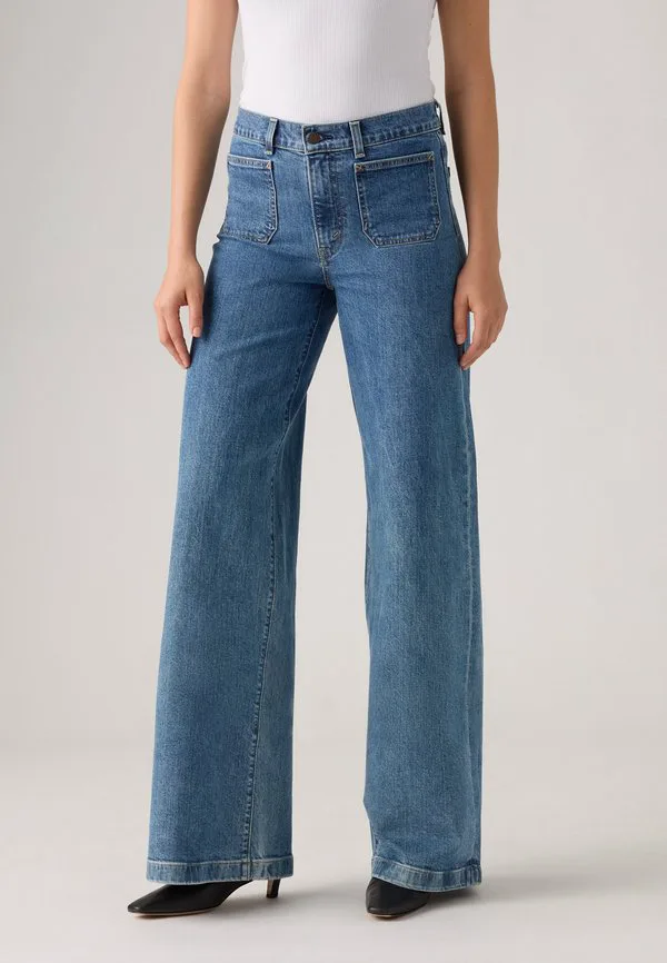 728, приталенный, с высокой посадкой, широкие штанины Levi'S, Mosey Mid Stone