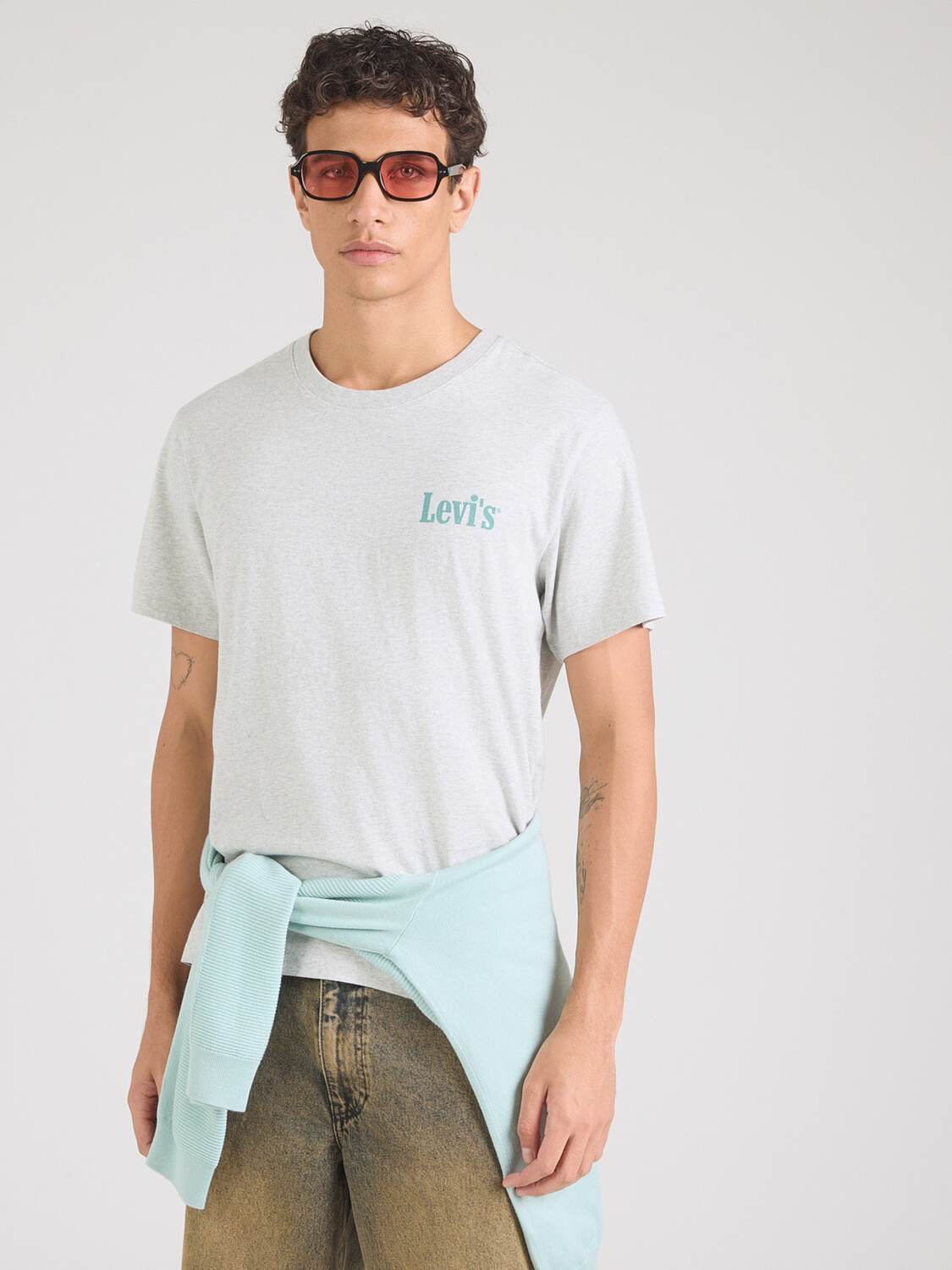 LEVI'S  Футболка в крапинку серого цвета — фото 4