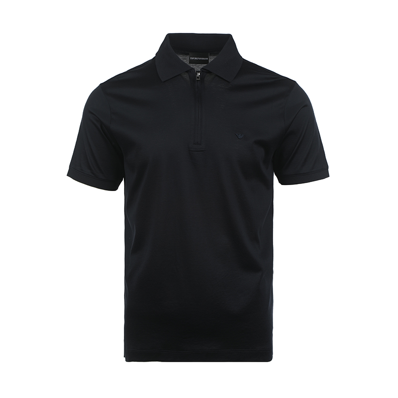 

Поло с логотипом на заплатке EMPORIO ARMANI, темно-синий