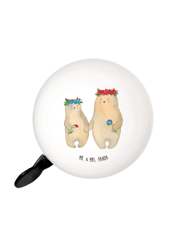 

Mr. & Mrs. Panda Велосипедный звонок, медведь с цветочным венком, без надписи, белого цвета