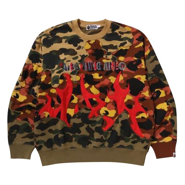 

Толстовка BAPE 1st Camo Upcycled Relaxed Fit Crewneck Sweatshirt, Multicolor