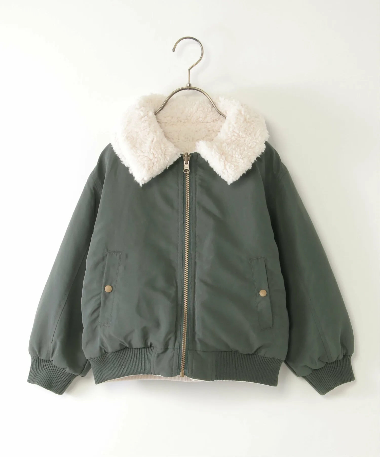 Куртка Двусторонний блузон-боа (110–160 см) Ikka, Dark Gray