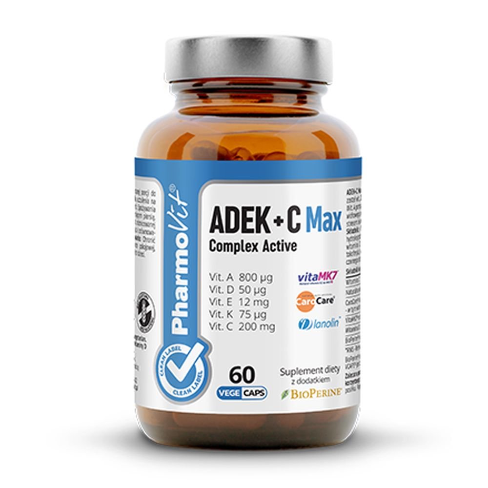 

БАД ADEK + C MAX Clean Label 60 капсул - Фармовит Pharmovit