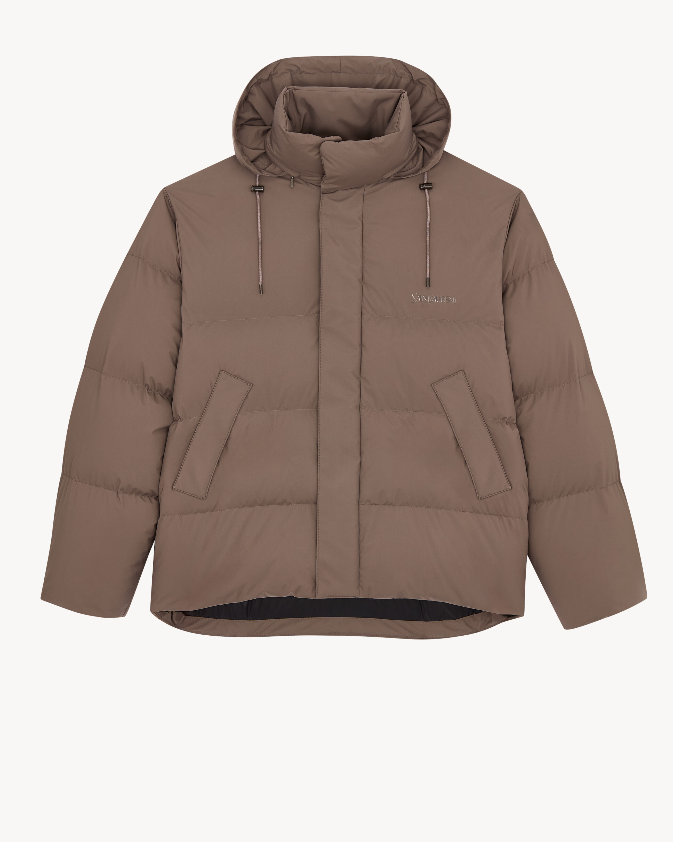

Пуховик из водоотталкивающей ткани SAINT LAURENT, бежевый