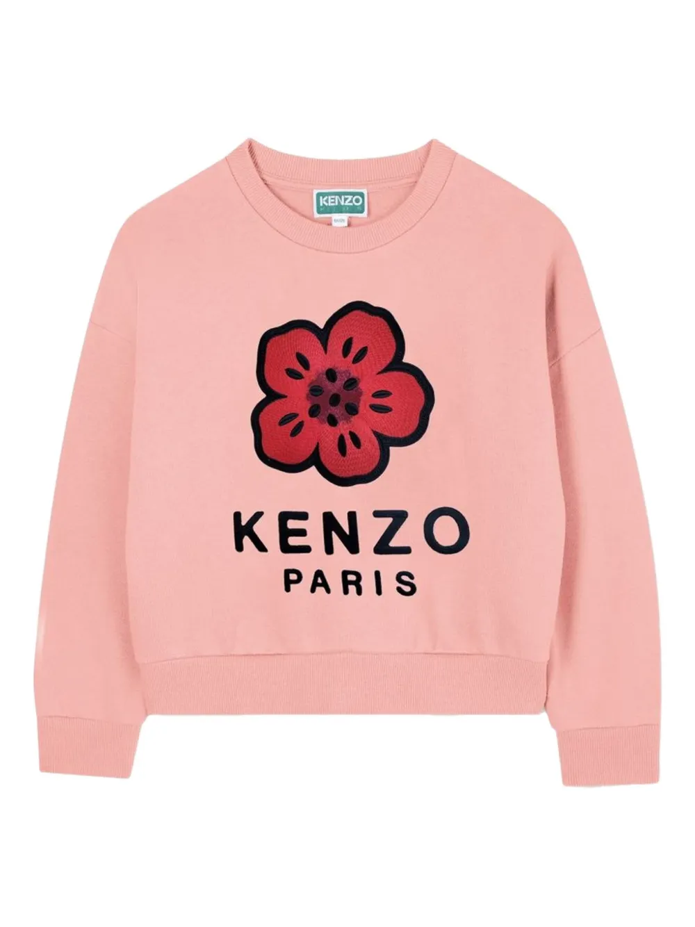 

Свитшот с цветочным принтом Kenzo Kids, розовый