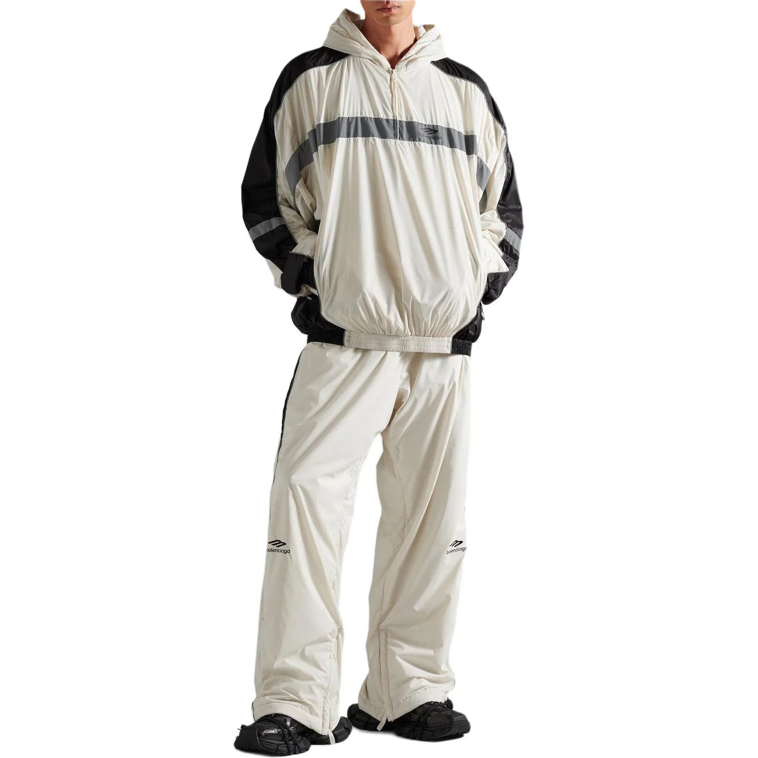 Толстовка 3B Sports Icon Ski Tracksuit Balenciaga, Chalk White and Black — фото 4