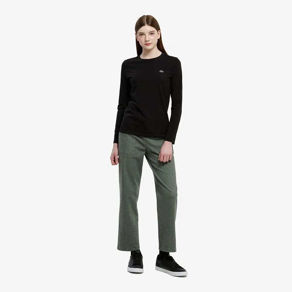 Джинсы Lacoste FW прямые укороченные, хаки