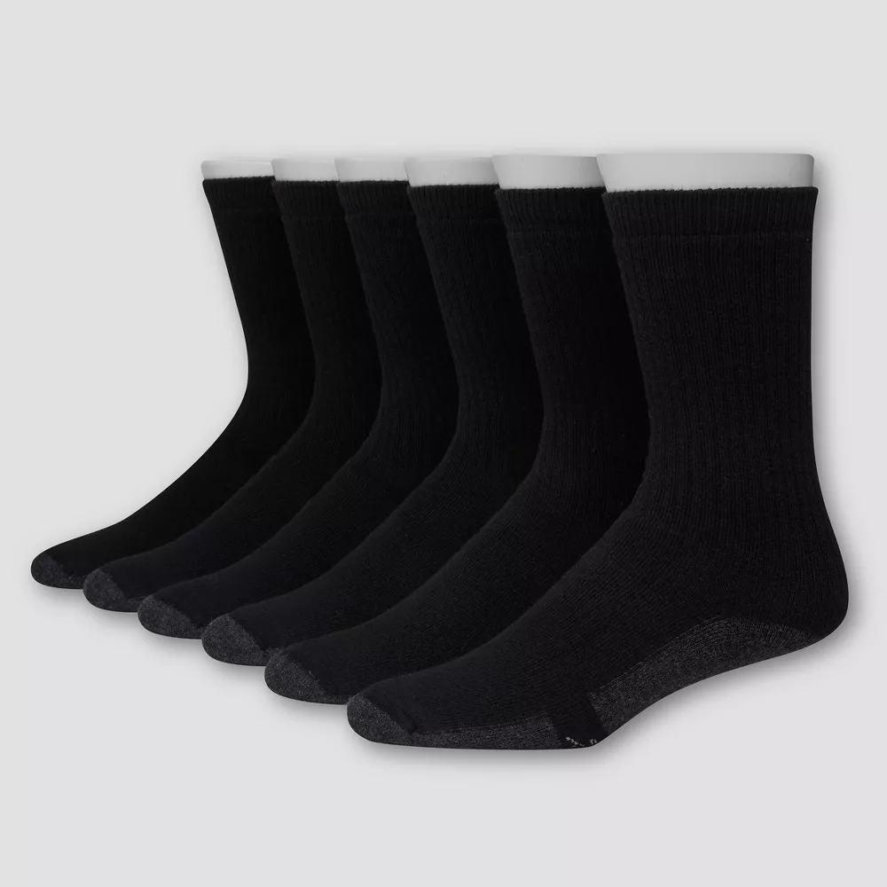

Носки Hanes Premium Men's X-Temp Ultra Cushion Crew, 6 пар, цвет Black