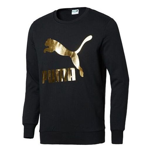 

Толстовка bronzing printing round neck pullover black Puma, черный