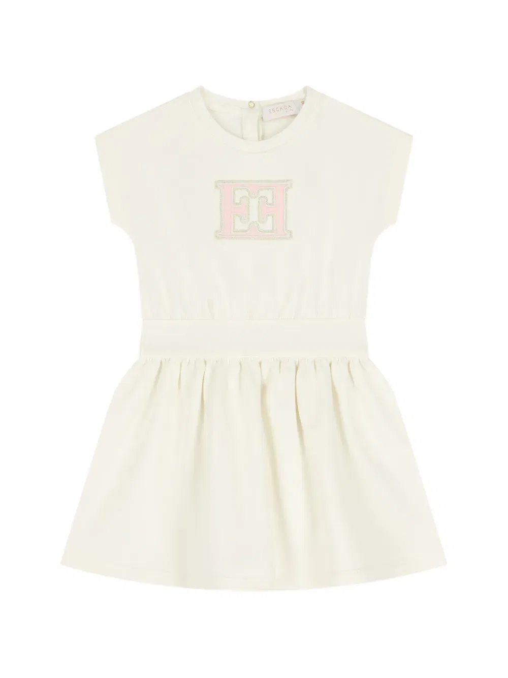 Платье с аппликацией в виде логотипа Escada Kids, нейтральный