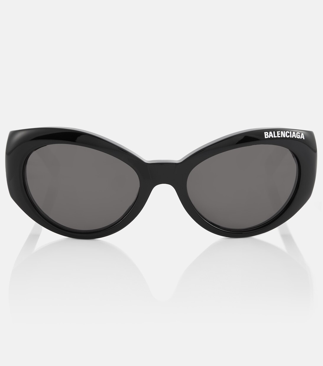 

Классические овальные солнцезащитные очки Balenciaga, черный