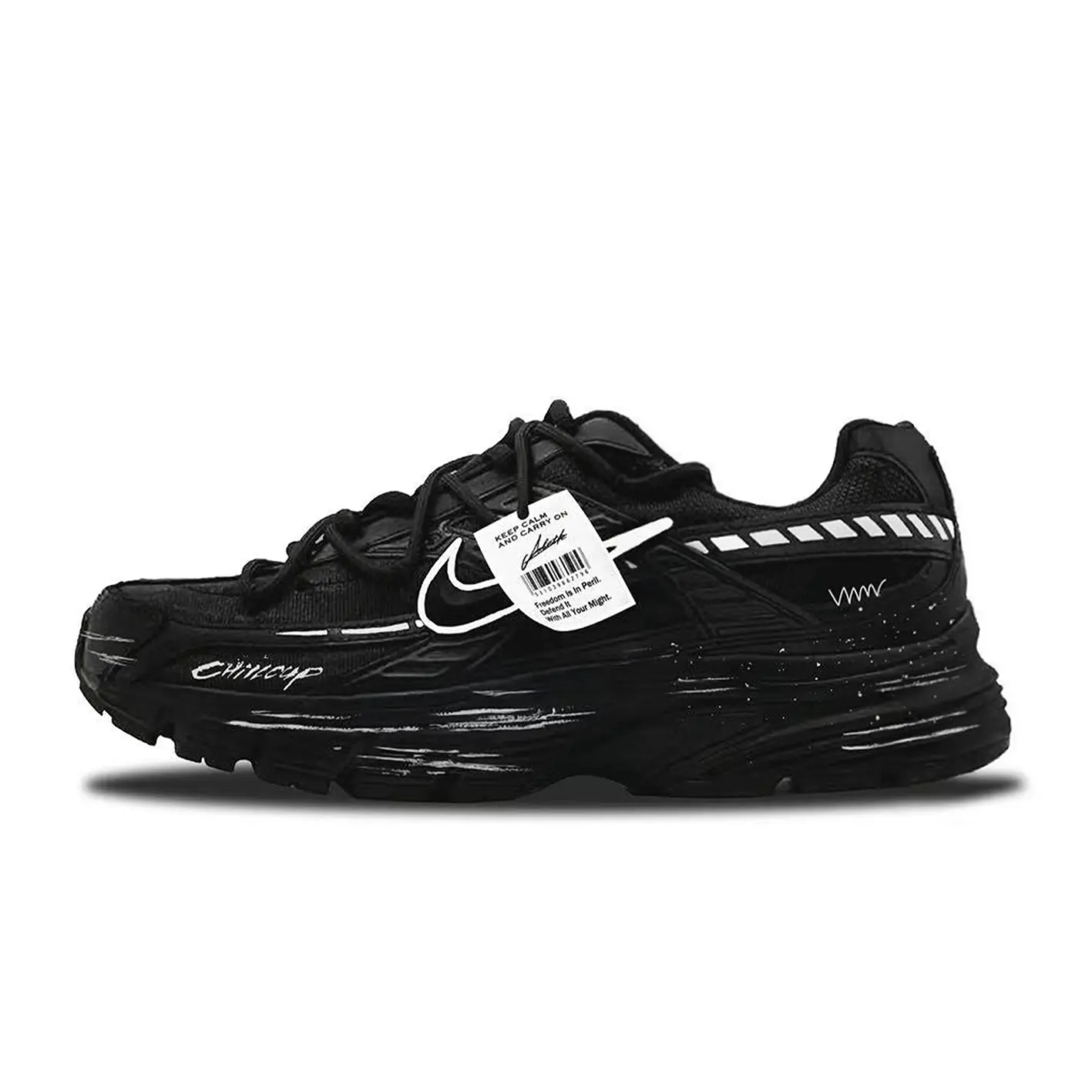 

Nike Инициатор устойчивые к истиранию дышащие низкие кроссовки мужские black white