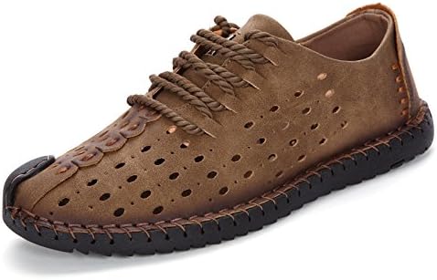 

Мужские походные сандалии AQIXIDX с закрытым носком, дышащие, легкие для прогулок, повседневные модные спортивные кожаные кроссовки, хаки