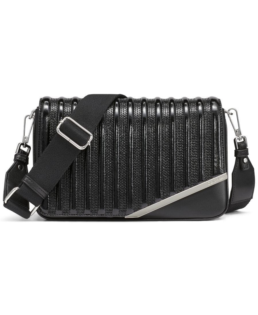 

Сумка через плечо Ria с лакированной окантовкой Calvin Klein, Black/silver