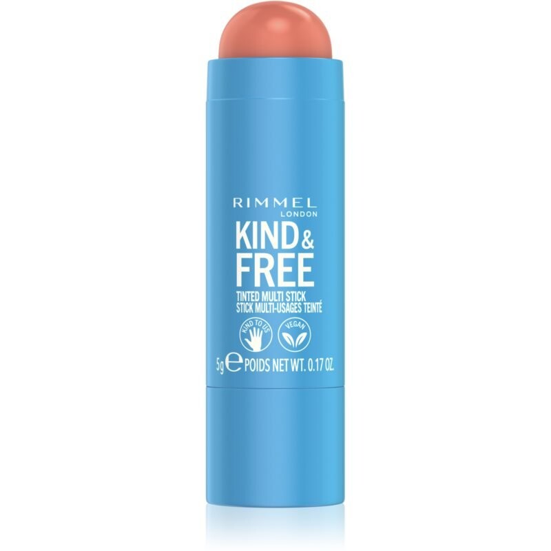

Многофункциональная косметика Rimmel Kind & Free для макияжа глаз, губ и лица оттенок 002 Персиковые щеки 5 г