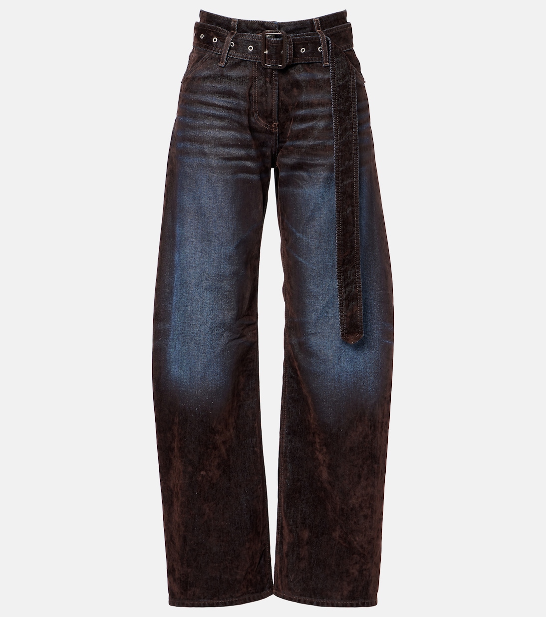 Джинсы Page с широкими штанинами Acne Studios, Brown/Blue
