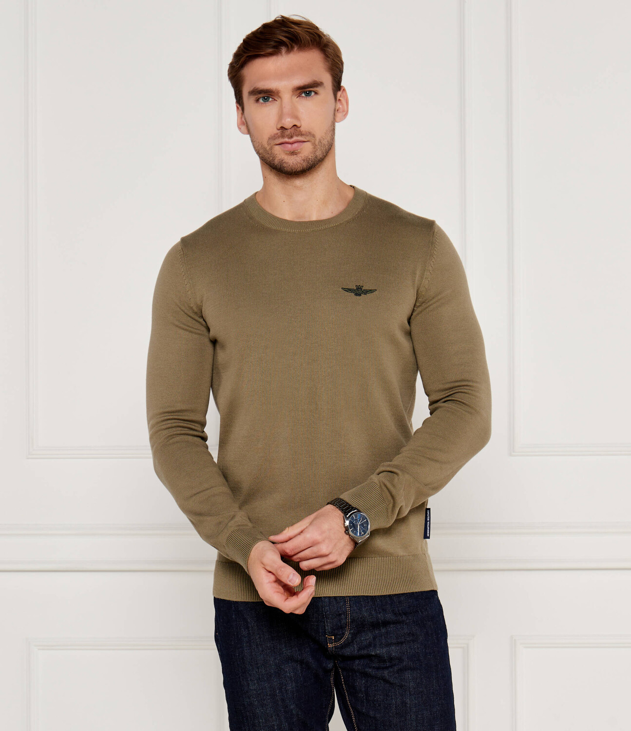 

Свитер Aeronautica Militare GIROCOLLO Regular Fit, цвет cachi