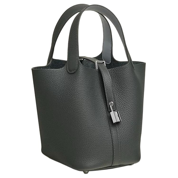 HERMES Сумка Пикотин Лок Клеменс из кожи быка с корзиной из телячьей кожи свифт — фото 2