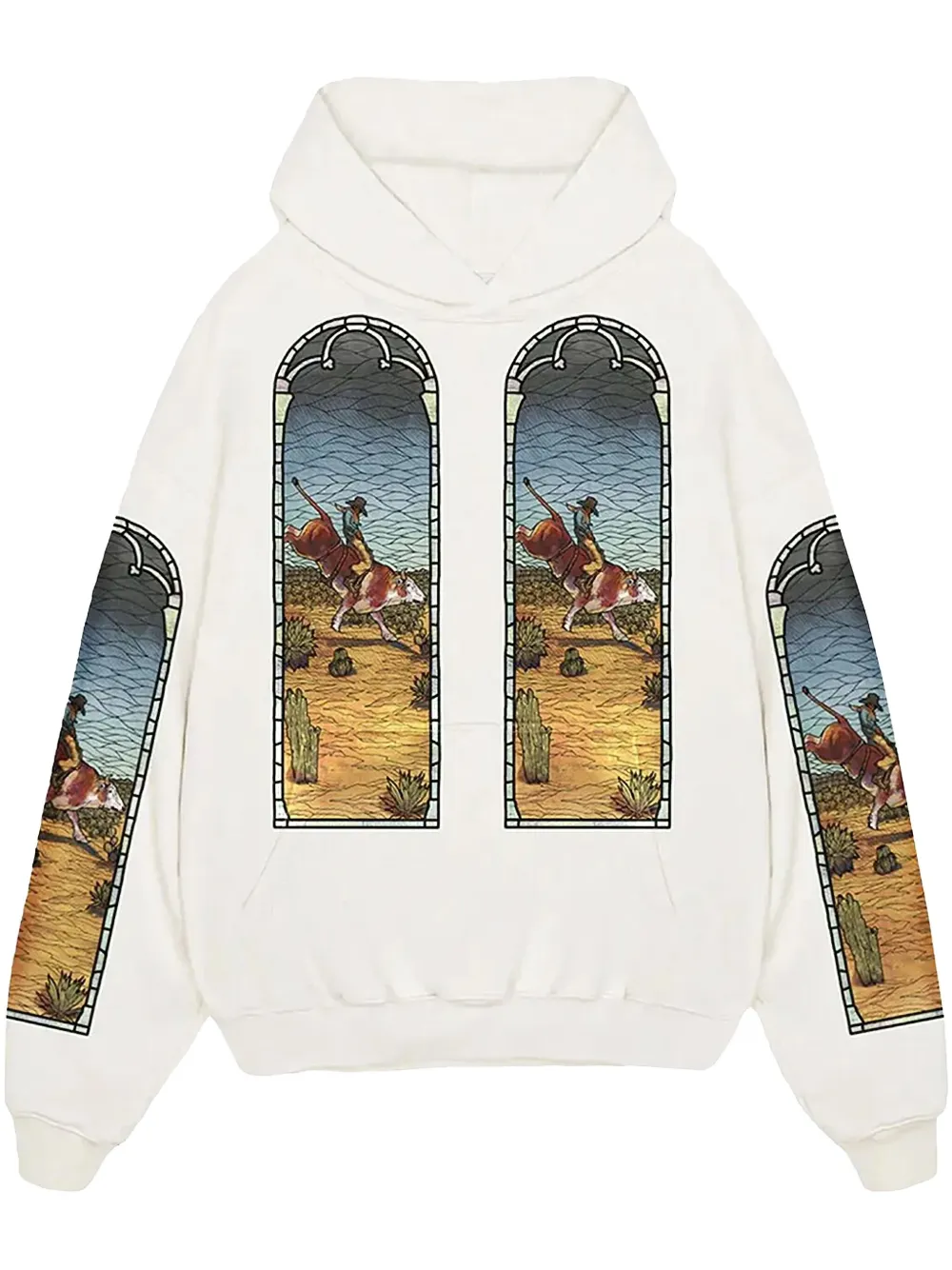 

Худи Stained Glass White из коллаборации с EST Gee Who Decides War, белый