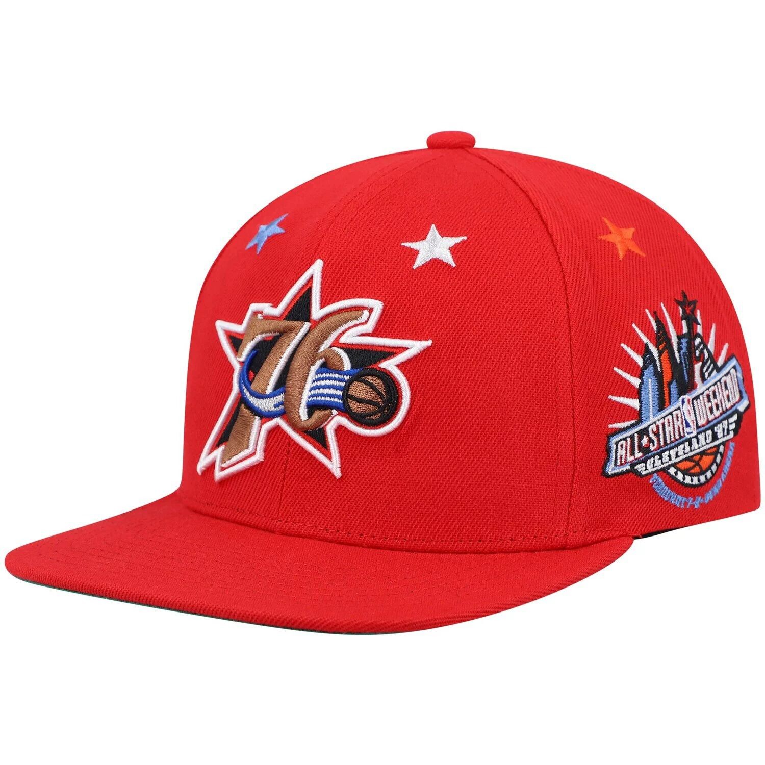 

Мужская кепка Mitchell & Ness Red Philadelphia 76ers Hardwood Classics 1997 NBA All-Star Weekend Top Star Snapback Hat